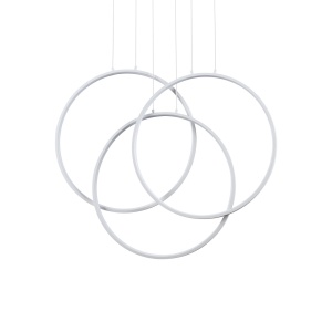 LUSTRA FRAME SP CERCHIO, ALB MAT, DIN METAL, STIL MODERN