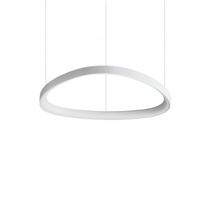 LUSTRA GEMINI SP D061, 61CM, ALB, DIN METAL SI POLICARBONAT, STIL MODERN