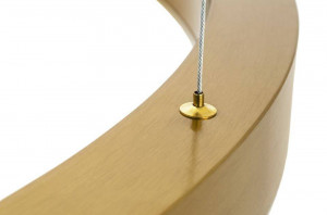 LUSTRA LED RING SLIM 60, CONFECTIONATA DIN METAL, AURIU, STIL MODERN - Img 3