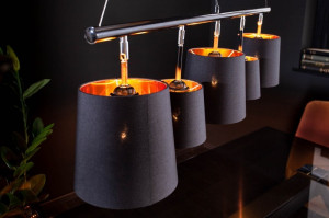 LUSTRA, LEVELS 100CM, NEGRU/AURIU, DESIGN MODERN - Img 4