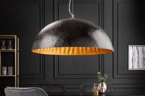 LUSTRA MODERNA 70CM, GLOW , COD 10719, STIL MODERN, REALIZATA DIN METAL IN NEGRU/AURIU - Img 2
