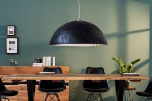 LUSTRA MODERNA 70CM, GLOW , COD 38295, STIL MODERN, REALIZATA DIN METAL IN NEGRU/ARGINTIU
