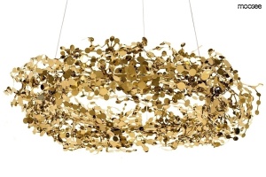 LUSTRA MONETE 80 GOLD, CONFECTIONATA DIN METAL, STIL MODERN AVANGARDIST
