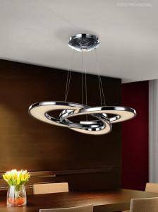 LUSTRA/PLAFONIERA ANISIA, 71 CM, CROM/TRANSPARENT, DIN METAL, STICLA SI ACRIL, STIL MODERN