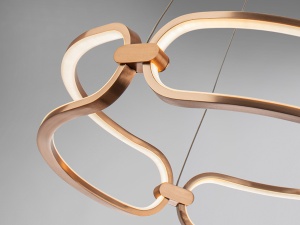 LUSTRA/PLAFONIERA COLETTE, 60CM, AURIU ROSE/OPAL, DIN ALUMINIU SI SILICON, SCHULLER DESIGN - Img 4