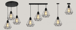 LUSTRA RENO 180986A, 28x20 cm, NEGRU, DIN OTEL DE INALTA CALITATE, STIL MODERN, TU - Img 7