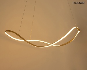 LUSTRA WAVES 100, AURIE, CONFECTIONATA DIN METAL SI ALUMINIU, STIL MODERN - Img 2