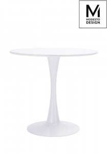 MASA ALBA CONFECTIONATA DIN MDF SI METAL, TULIP FI 80 STIL MODERN