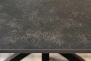 MASA DE DINING GALAXIE 160CM, DIN METAL SI CERAMICA, CULOARE GRI/NEGRU, INVICTA INTERIOR - Img 5