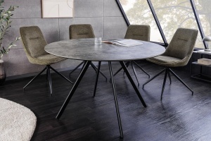 MASA DE DINING ROTUNDA, ATELIER 100CM, FURNIR LEMN, MELAMINA SI METAL, ASPECT PIATRA, ARTIM GROUP SELECTION - Img 6
