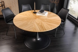MASA DE DINING ROTUNDA, ATELIER 120CM, FURNIR LEMN DE STEJAR SI METAL, ASPECT NATUR, ARTIM GROUP SELECTION - Img 7