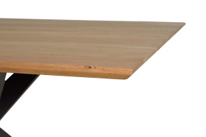MASA DE SUFRAGERIE MADEIRA 180CM, REALIZATA DIN LEMN DE SALCAM SI METAL, CULOARE NATUR/NEGRU, GINER Y COLOMER - Img 5