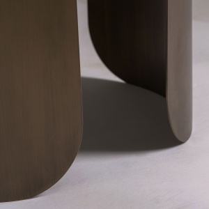 MASA DEOSEBITA ROTUNDA, VIMPERK 150CM, DIN GRESIE SI METAL, GRI/AURIU, ARTIM GROUP SELECTION - Img 4