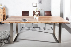 MASA DINING 200CM DIN LEMN MASIV MAMMUT 35944 DESIGN VINTAGE/INDUSTRIAL - Img 2