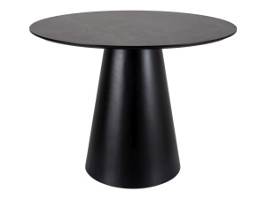 MASA DINING ANGEL, 100 CM, GRI CU EFECT DE MARMURA/NEGRU, DIN MDF LAMINAT, STIL MODERN