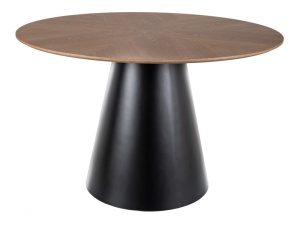 MASA DINING ANGEL, 120 CM, NEGRU/STEJAR, DIN MDF LAMINAT, STIL MODERN