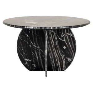 MASA DINING BANCROFT, 129 CM, EFECT DE MARMURA NEAGRA, DIN MARMURA, RICHMOND INTERIORS - Img 2