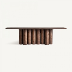 MASA DINING BEKE, MARO NATURAL, REF. 35037, PRELUCRATA MANUAL, CONFECTIONATA DIN LEMN DE SALCAM, STIL MODERN - Img 1