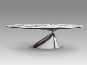 MASA DINING/BIROU EXCLUSIVE 270CM, REALIZATA DIN METAL, MDF SI CERAMICA, DESIGN MODERN, PRODUS DE LUX - Img 5
