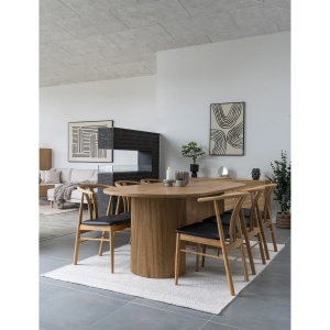 MASA DINING BOAVISTA 100x210x75 cm, REALIZATA DIN MDF, CULOARE NATURAL, HOUSE NORDIC - Img 2