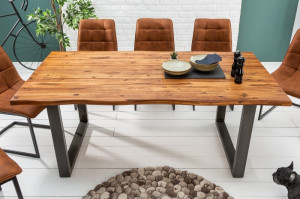MASA DINING DIN LEMN MASIV 180CM, GENESIS COD 36760, DESIGN INDUSTRIAL - Img 2