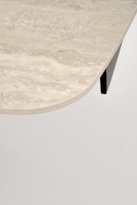 MASA DINING ELEGANTA STIL VESNA, EXTENSIBILA, 180-260/90/76 cm, CONFECTIONATA DIN OTEL SI PIATRA SINTETIZATA, STIL MODERN - Img 3
