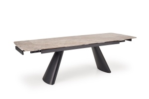 MASA DINING ELEGANTA STIL VINCE, EXTENSIBILA, 180-260/90/76 cm, CONFECTIONATA DIN OTEL, SI PIATRA SINTETIZATA, STIL MODERN - Img 2