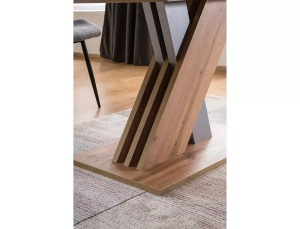 MASA DINING EXTENSIBILA, 140/180 CM, STEJAR WOTAN/GRI, DIN PAL LAMINAT, STIL MODERN - Img 2