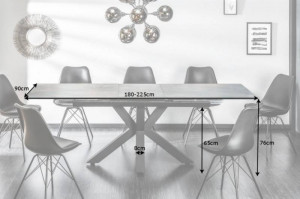 MASA DINING EXTENSIBILA 180/225CM , ETERNITY II, DIN METAL SI STICLA SI CERAMICA, ARTIM GROUP SELECTION - Img 7