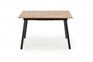 MASA DINING EXTENSIBILA ALBON, STEJAR SONOMA/GRI/NEGRU, 120/160 CM, BLAT DIN MDF SI PICIOARE DIN METAL, STIL MODERN - Img 4
