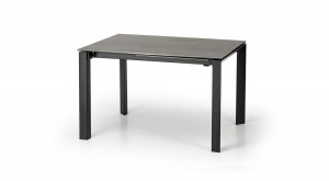 MASA DINING EXTENSIBILA HORIZON, GRI MARONIU/NEGRU, 120/180 CM, BLAT DIN CERAMICA SI PICIOARE DIN METAL, STIL MODERN - Img 3