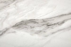 MASA DINING EXTENSIBILA OSMAN, ALB CU EFECT DE MARMURA/NEGRU, 160/220 CM, DIN CERAMICA SI METAL, STIL MODERN - Img 6
