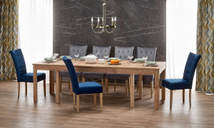 MASA DINING EXTENSIBILA SEWERYN, STEJAR CRAFT, 160/300 CM, BLAT DIN PAL SI PICIOARE DIN MDF, STIL CLASIC