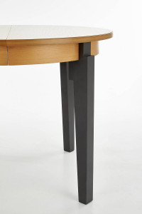 MASA DINING EXTENSIBILA SORBUS, STEJAR MIERE/GRI GRAFIT, 100/200 CM, DIN MDF SI LEMN MASIV, STIL CLASIC - Img 7