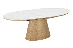 MASA DINING EXTENSIBILA, UNIQUE 160/200CM, FURNIR, STICL SI CERAMICA, ASPECT MARMURA ALBA, ARTIM GROUP SELECTION - Img 3