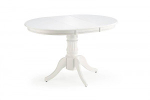 MASA DINING EXTENSIBILA WILLIAM, ALBA, 90/124 CM, BLAT DIN MDF SI PICIOARE DIN LEMN MASIV , STIL CLASIC - Img 4