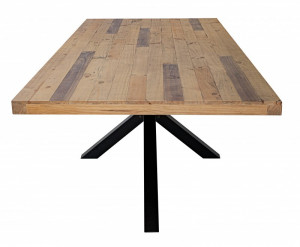 MASA DINING, GALAXY, 240CM, DIN LEMN MASIV PIN NATURAL, COD 40658, STIL INDUSTRIAL - Img 3