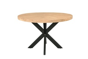 MASA DINING INFINITY HOME 120CM, 3 LOCURI, REALIZATA DIN METAL SI LEMN DE MANGO , CULOARE NATUR, INVICTA INTERIOR