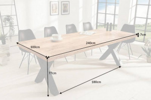 MASA DINING, IRON CRAFT X II 240CM, LEMN MASIV MANGO SI METAL, ARTIM GROUP SELECTION - Img 2