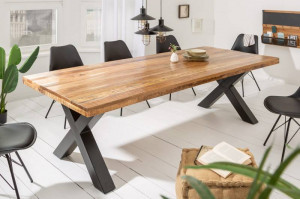 MASA DINING, IRON CRAFT X II 240CM, LEMN MASIV MANGO SI METAL, ARTIM GROUP SELECTION