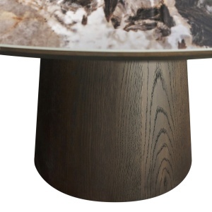 MASA DINING LANGFORD, 200CM, LEMN, MDF, FURNIR, LEMN RECICLAT SI CERAMICA, MARO, STIL MODERN - Img 5