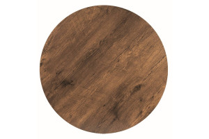 MASA DINING/LIVING AMADEO II, 90 CM, NUC/NEGRU, BLAT DIN MDF, FURNIR NATURAL SI PICIOR DIN METAL, STIL MODERN - Img 3