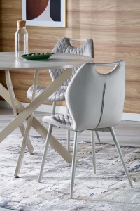MASA DINING/LIVING STIL EDGAR CASMIR, CONFECTIONATA DIN METAL SI MDF FURNIRUIT, STIL MODERN - Img 5