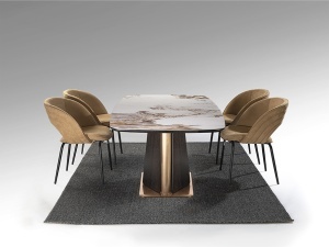 MASA DINING, LUCA 200CM, DIN MDF, METAL SI BLAT DIN PORTELAN, SCHULLER - Img 6