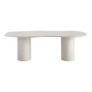 MASA DINING MARANOLA 96x240x76 cm, REALIZATA DIN MDF SI CIMENT, CULOARE BEJ, HOUSE NORDIC - Img 3