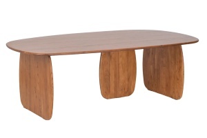 MASA DINING NOA, OVALA 240CM, REALIZATA DIN LEMN DE SALCAM, CULOARE MARO - Img 9