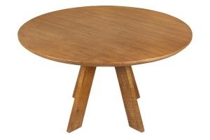MASA DINING ROTUNDA ART WOOD 140CM, REALIZATA DIN LEMN DE MANGO, CULOARE MARO