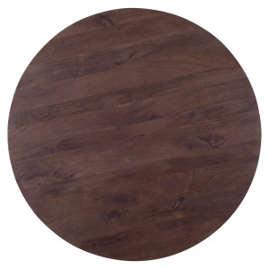 MASA DINING ROTUNDA BALDWIN 130cm, REALIZATA DIN LEMN DE MANGO SI METAL, CULOARE MARO, STIL MODERN - Img 6