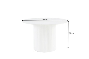 MASA DINING ROTUNDA, UNIQUE, 120CM, CADRUL CERAMIC SI BLAT DIN MARMURA, ARTIM GROUP SELECTION - Img 3