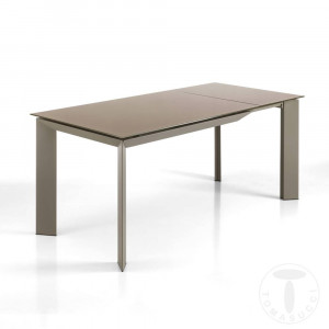MASA EXTENSIBILA 120/170CM, BLADE 120 GRI, COD 2438, STIL MODERN, REALIZATA DIN METAL SI STICLA - Img 3